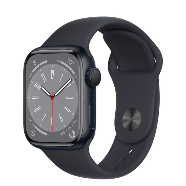 фото Восстановленные смарт-часы watch series 8 41mm midnight aluminum case with midnight sport band, размер m/l (mnu83), отличный apple