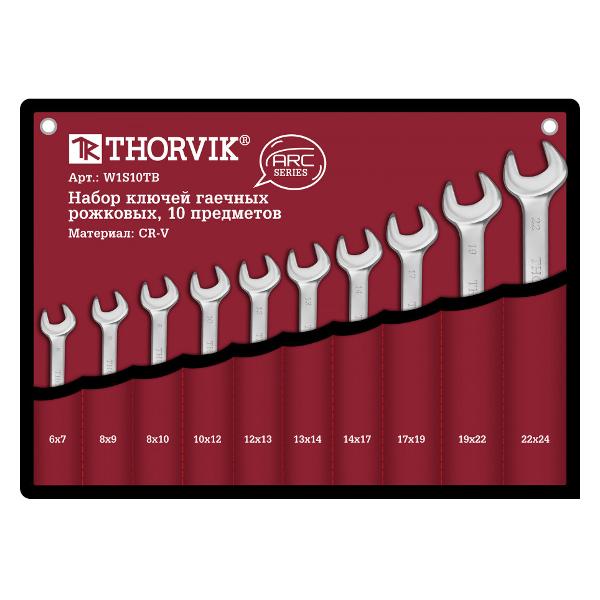 фото Набор гаечных ключей 6-24 мм, 10 предметов, в сумке (w1s10tb) thorvik
