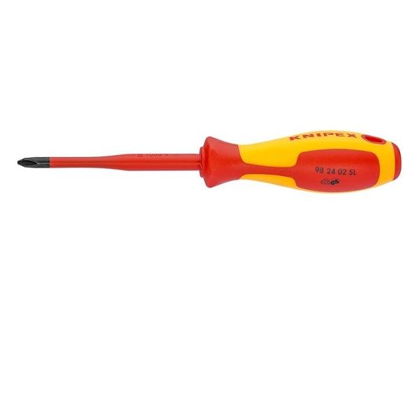 фото Отвертка phillips, крестовая тонкая (kn-982402sl) knipex