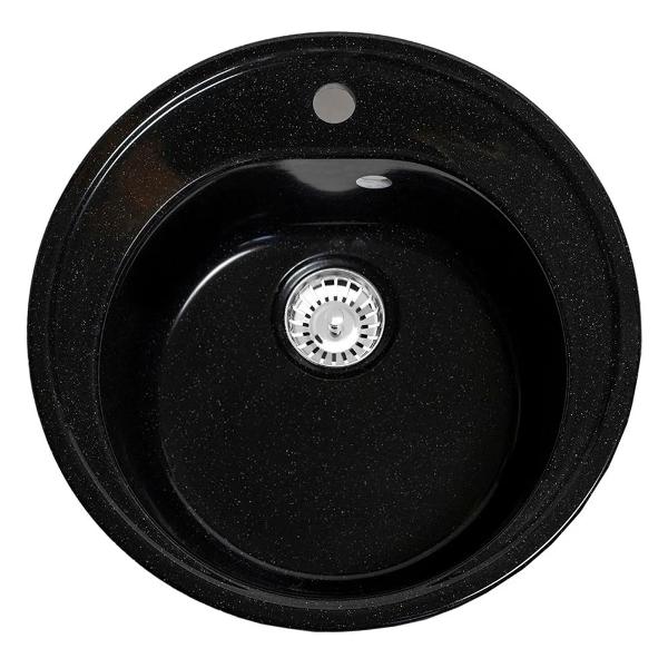 фото Мойка кухонная ronda, 500х180 мм, черная (gt1150bl) grantop