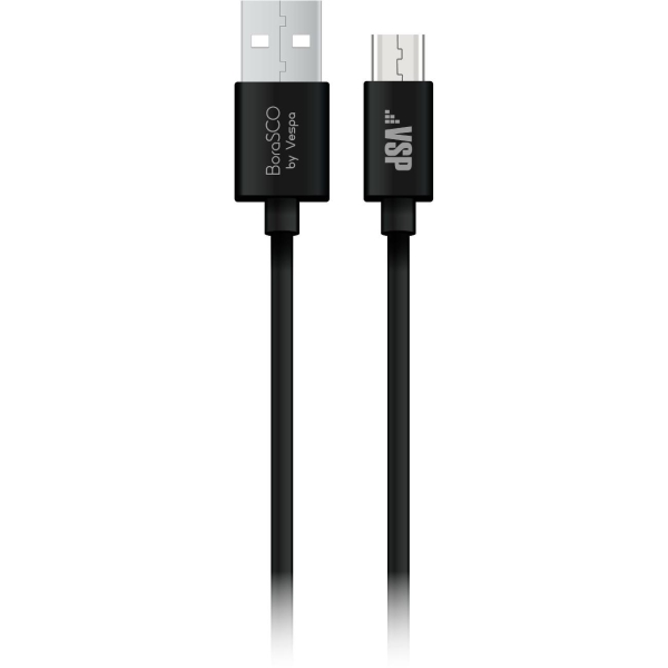 фото Кабель usb/micro usb, 2а, 1 м, черный (00000236677) borasco