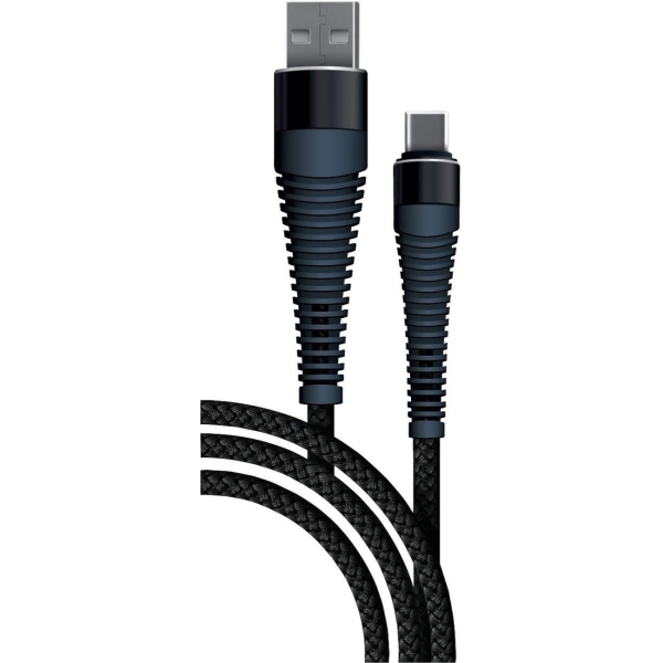 фото Кабель usb-type c, 3а, 1 м, черный (00000308857) borasco