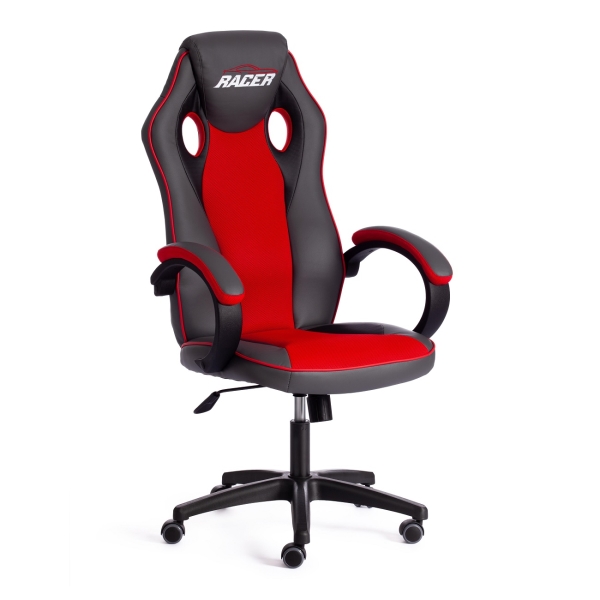 фото Кресло racer gt new, искусственная кожа/ткань, металлик/красное (13249) tetchair