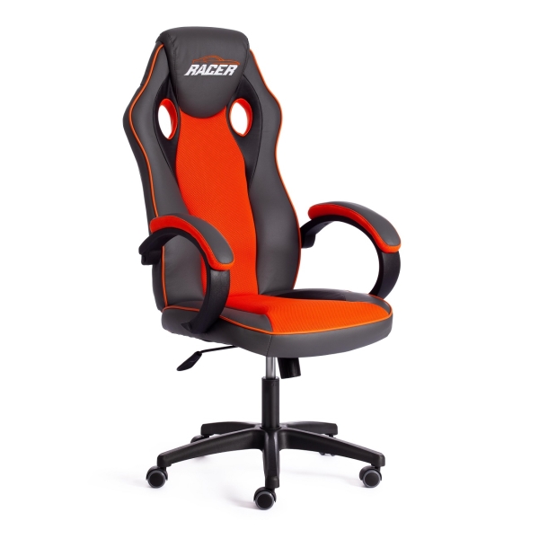 фото Кресло racer gt new, искусственная кожа/ткань, металлик/оранжевое (13250) tetchair