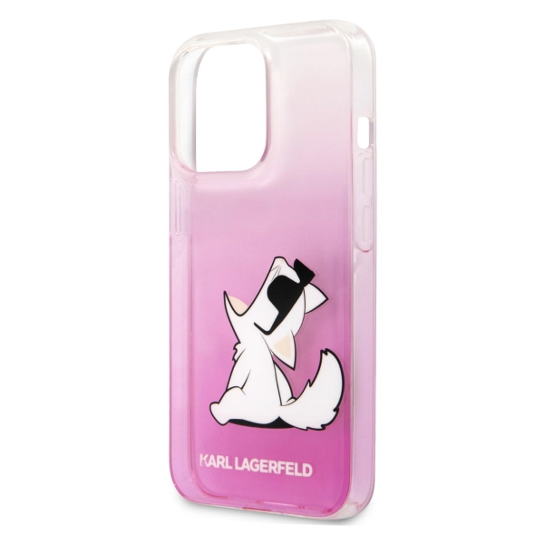 фото Чехол для iphone 13 pro fun hard gradient pink (klhcp13lcfnrcpi) karl-lagerfeld