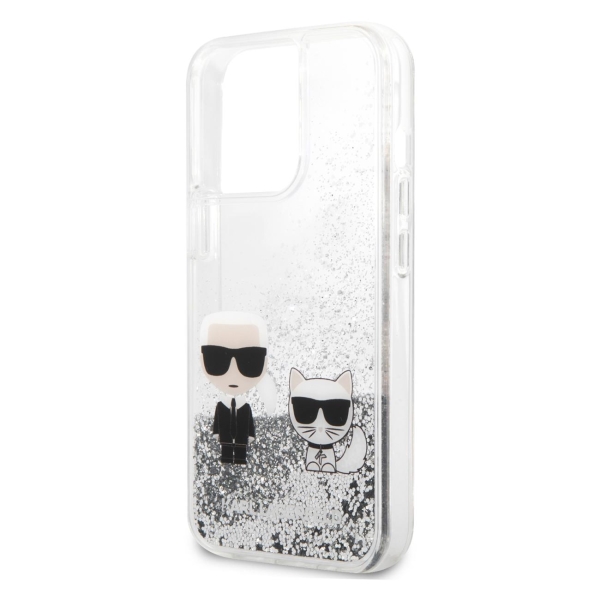 фото Чехол для iphone 13 pro choupette hard silver (klhcp13lgkcs) karl-lagerfeld