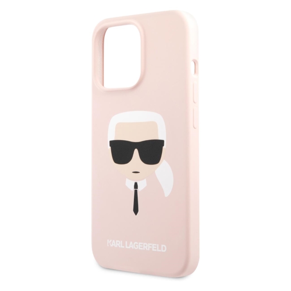 фото Чехол для iphone 13 pro karl's head hard pink (klhcp13lslkhlp) karl-lagerfeld