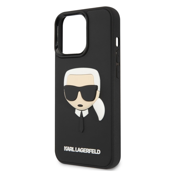 фото Чехол для iphone 13 pro max 3d rubber karl's head black (klhcp13xkh3dbk) karl-lagerfeld