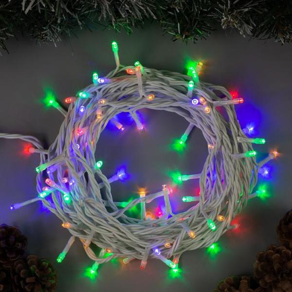 фото Электрогирлянда "нить", ip44, 100 led, 220 в, 10 м, свечение мульти (3584134) luazon-lighting