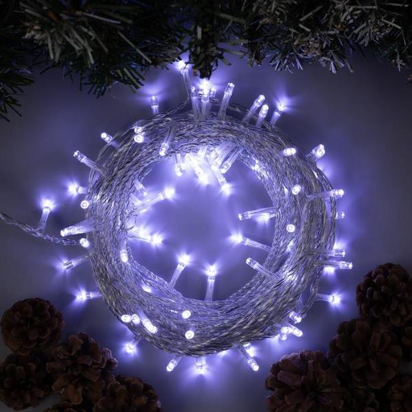 фото Электрогирлянда "нить", ip44, 10 м, умс, 100 led, 24 в, свечение белое (5167159) luazon-lighting