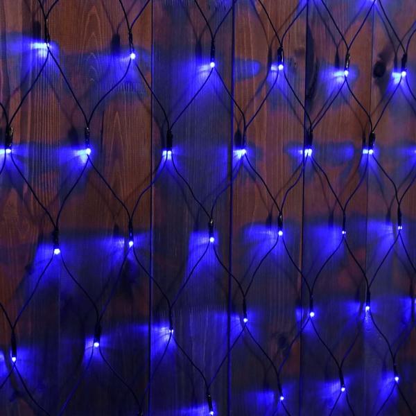 фото Электрогирлянда "сеть", ip44, 2x1,5 м, 192 led, 220 в, свечение синее (3556883) luazon-lighting