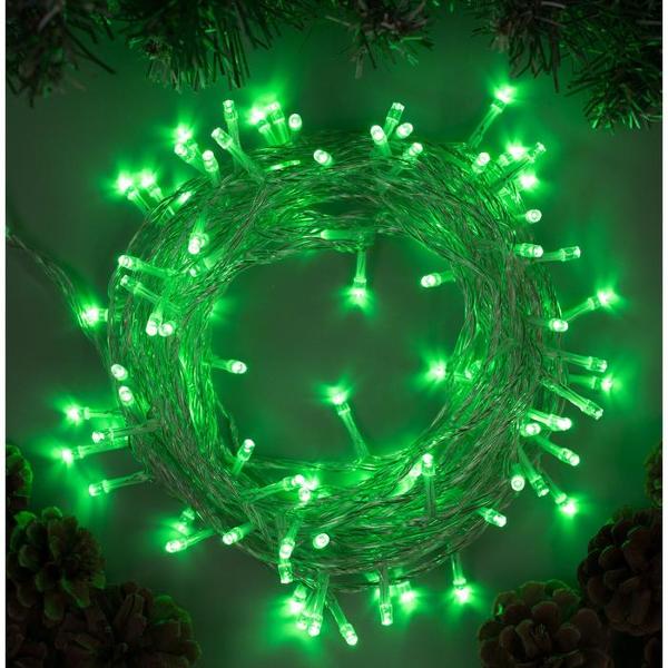 фото Электрогирлянда "нить", ip44, 10 м, умс, 100 led, 24 в, свечение зеленое (5167185) luazon-lighting