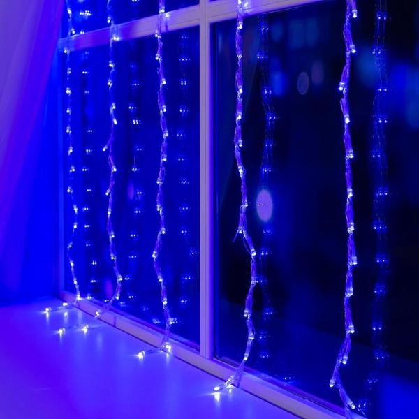 фото Электрогирлянда "водопад", ip20, 2x1,5 м, 400 led, 220 в, свечение синее (705961) luazon-lighting