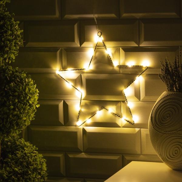 фото Светодиодная фигурка "звезда", аах2, 28х28 см, свечение тёплое белое (7867432) luazon-lighting