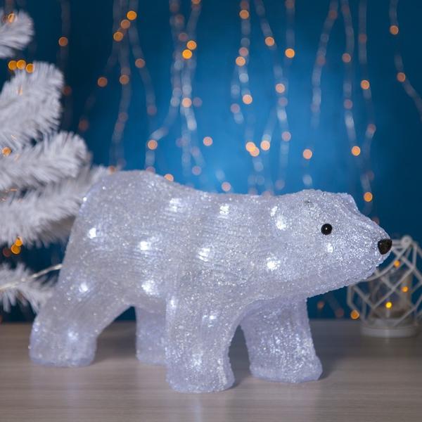 фото Светодиодная фигурка "медведь", 40 led, 220 в, 45х23х15 см, свечение белое (2310850) luazon-lighting