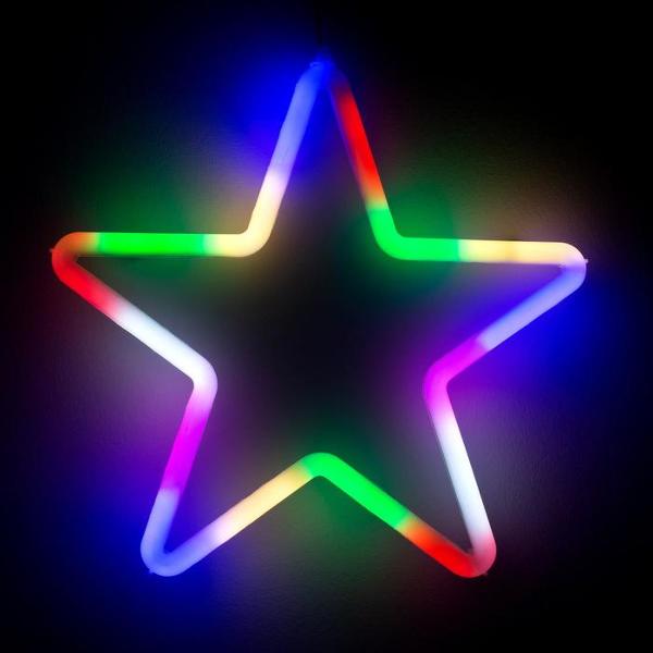 фото Светодиодная фигурка "звезда", 220 в, 28 см, свечение мульти (5060081) luazon-lighting