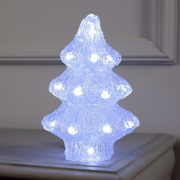 фото Светодиодная фигурка "елочка", аах2, 20 led, 7х21х7 см, свечение белое (5060074) luazon-lighting