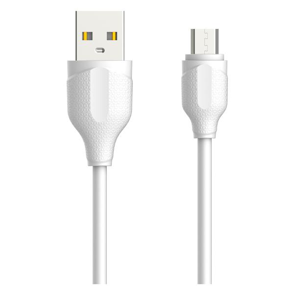 фото Кабель usb - microusb, 2,1 a, 1 м, белый (ls371) ldnio