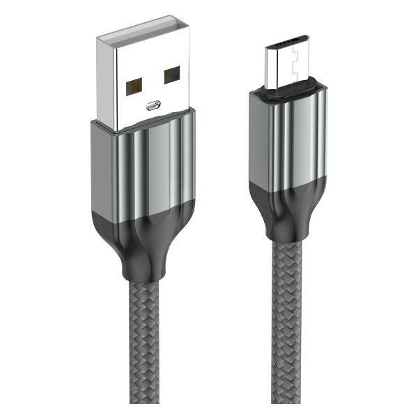 фото Кабель usb - microusb, 2,4 a, 2 м, серый (ls432) ldnio