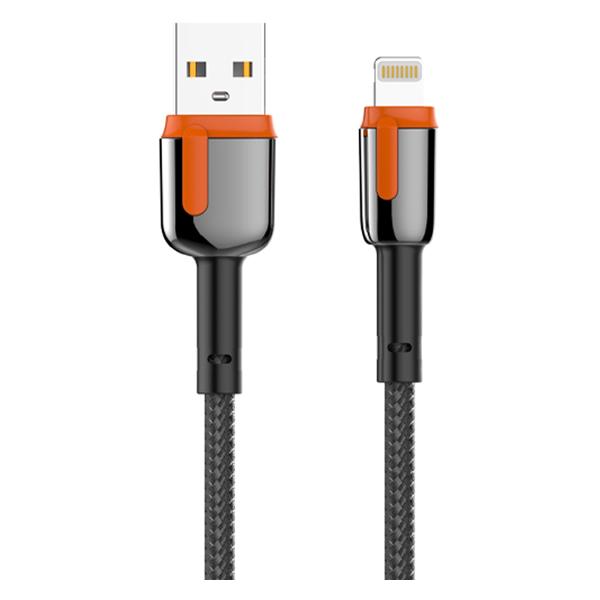 фото Кабель usb - usb-c, 2 м, черный/оранжевый (ls592) ldnio