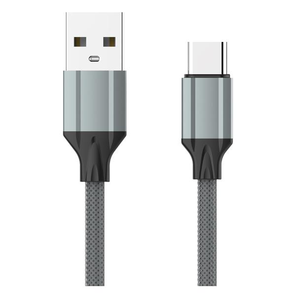 фото Кабель ls442, usb type-c, 2,4 a, 2 м, серый (ld_b4490) ldnio