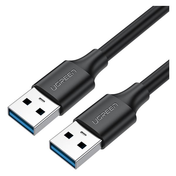 фото Кабель us128 usb-a 3.0 male to male black ugreen