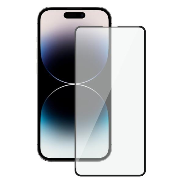 фото Защитное стекло с рамкой 2.5d full glue для iphone 14 pro, 0,3 мм, черная рамка (62913) deppa