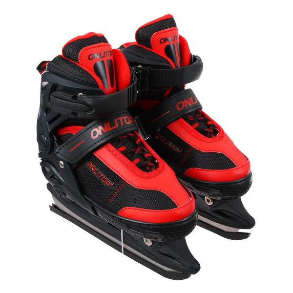 фото Коньки ледовые 225м, размер 30-33 black/red onlitop