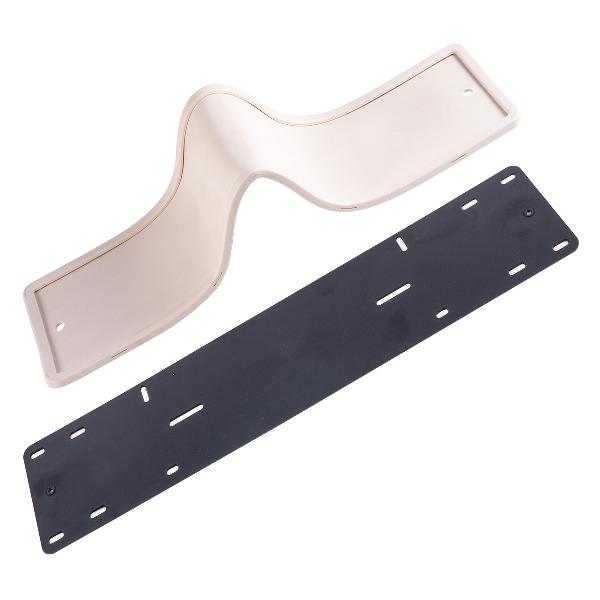 фото Рамка под номерной знак силиконовая с адаптером, белая (spl-70) dollex