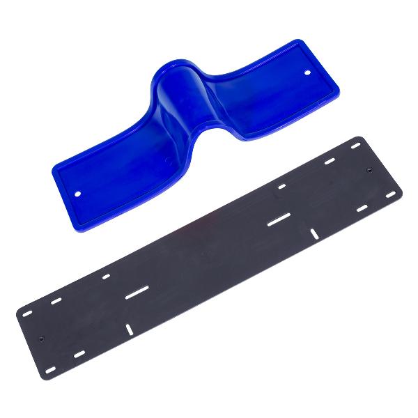 фото Рамка под номерной знак силиконовая с адаптером, синяя (spl-72) dollex