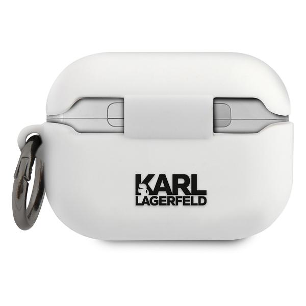 фото Чехол silicone case для airpods pro, белый (klacapsilrsgwh) karl lagerfeld