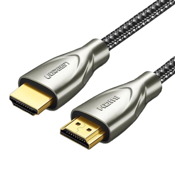 фото Кабель hd131, hdmi carbon fiber zinc alloy cable 3m gray (50109) ugreen