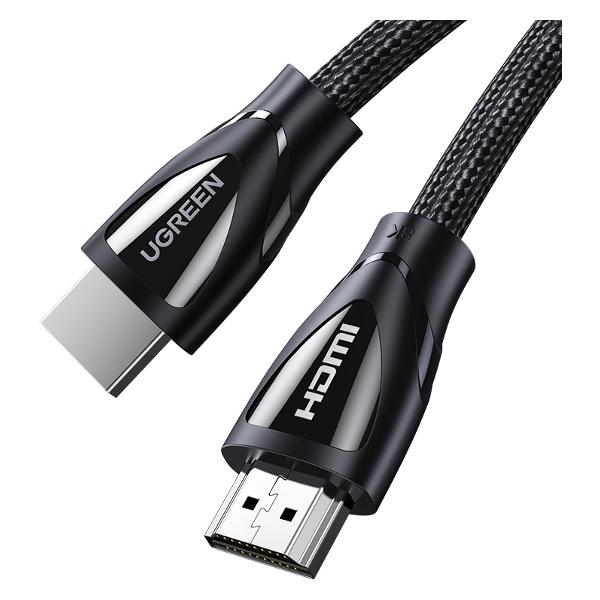 фото Кабель hd140, hdmi a m/m cable with braided 3m black (80404) ugreen