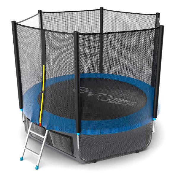 фото Каркасный батут external 8ft + нижняя сеть blue (sevojumpexb8s) evo-jump