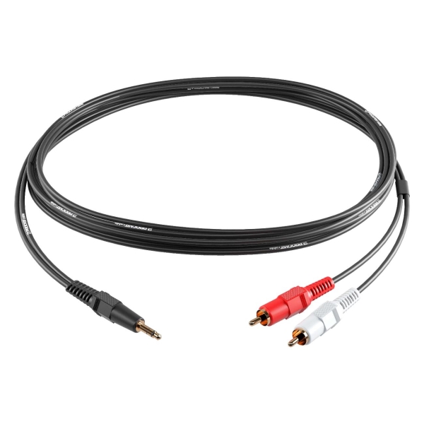 фото Кабель 2 rca х 3.5 jack (s-mj/2rca.5) procast cable
