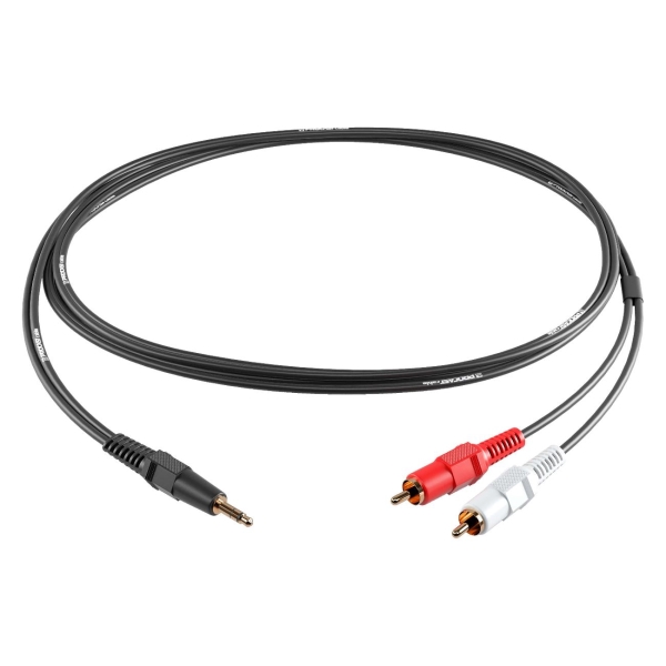 фото Кабель minijack 3,5mm, 2rca, 2 м (s-mj/2rca.2) procast cable
