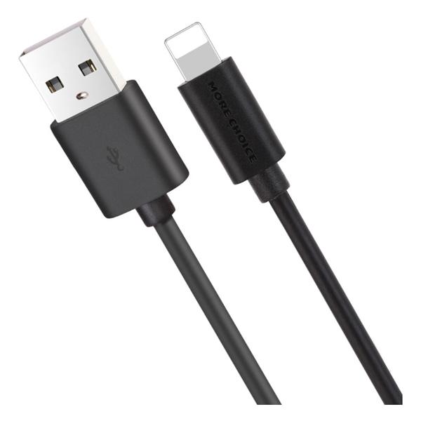 фото Кабель k13i usb 2,1а/lightning 8-pin tpe 1m black more choice