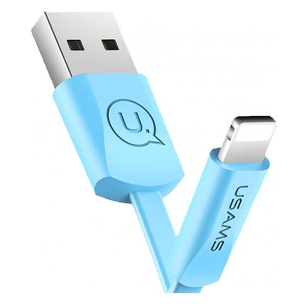 фото Кабель u2 usb/lightning, плоский, 1,2m blue (sj199ip04) usams