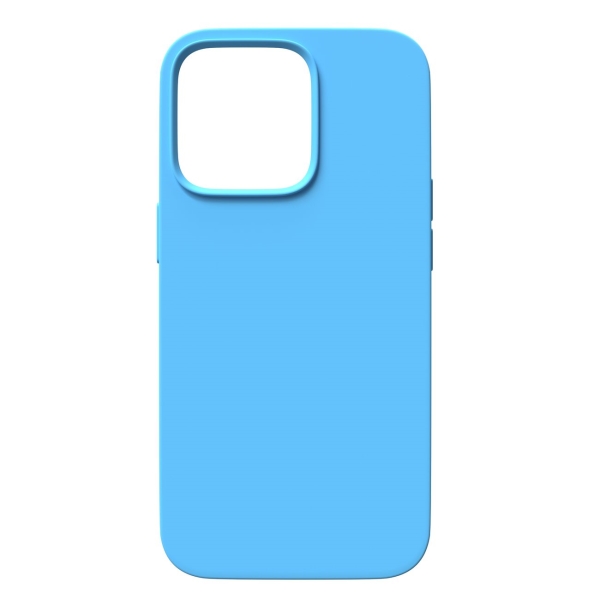 фото Чехол для iphone 14 pro max, с тканевой подкладкой, голубой (ут000032970) red-line
