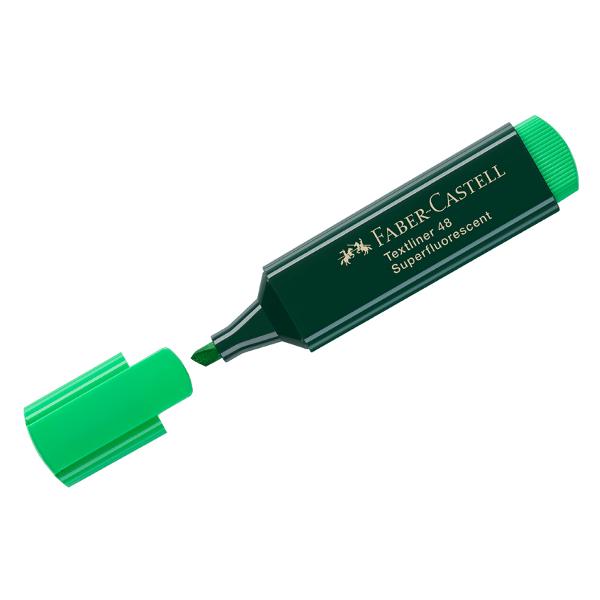 фото Текстовыделители 1-5 мм, флуоресцентные, зеленые, 10 шт (154863) faber-castell