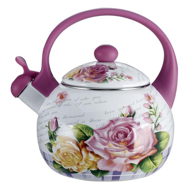 фото Чайник "чайная роза", со свистком, 2,5 л (em-25101/35) metalloni