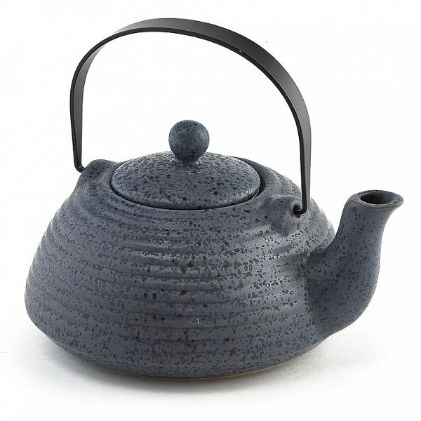фото Заварочный чайник 800 мл, керамика, с фильтром, серый (ф19-022r) rosario