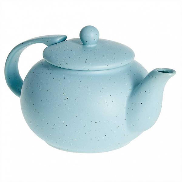фото Заварочный чайник 600 мл, керамика, с фильтром, голубой (ф19-066r) rosario
