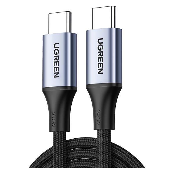 фото Кабель us535 usb type-c male to male 2m grey (90440) ugreen