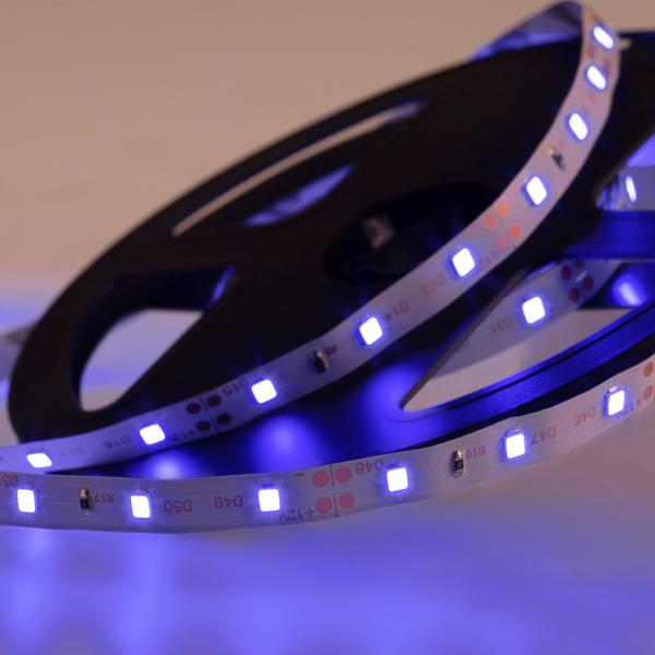 фото Светодиодная лента smd 2835, 60 led/m, силикон, 8 мм, ip65, 12 v, 5 м, свечение синее (141-353) lamper