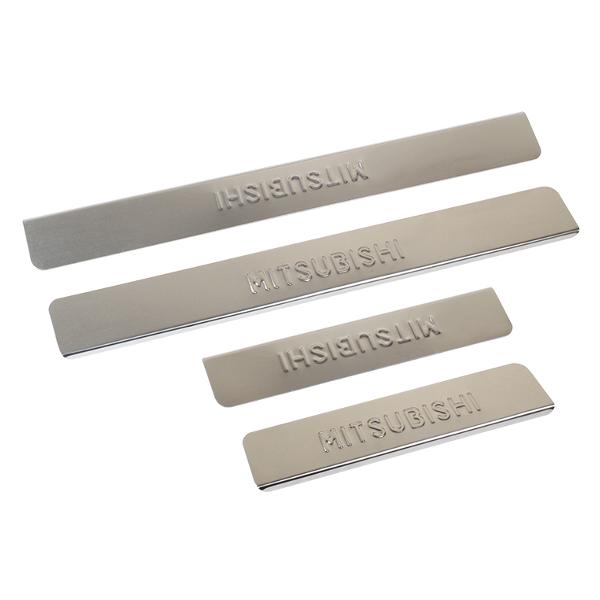 фото Накладки внутренних порогов для mitsubishi asx, outlander, lancer-x, нержавеющая сталь, 4 шт (nps-025) dollex