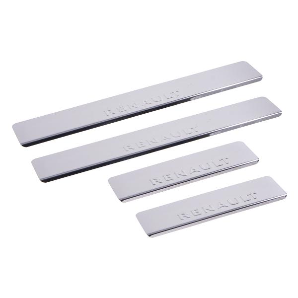 фото Накладки внутренних порогов для renault kaptur, штамп renault, нержавеющая сталь, 4 шт (nps-098) dollex
