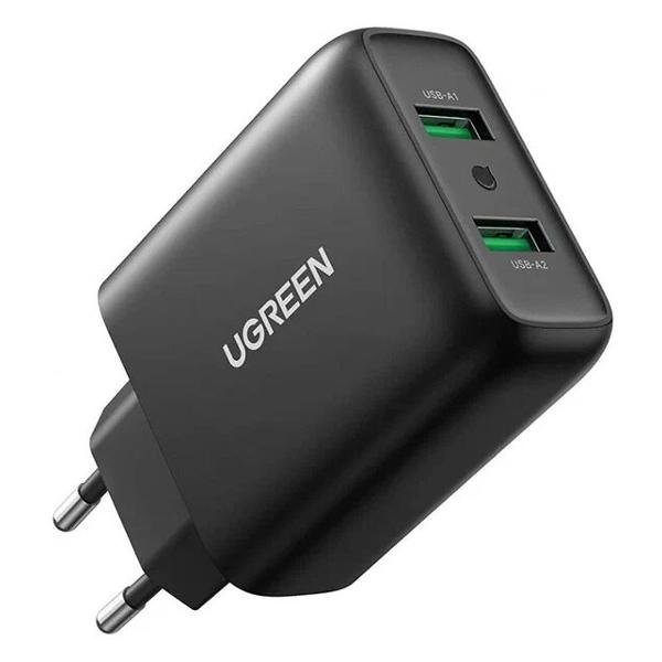 фото Сетевое зарядное устройство cd161, usb-a qc 3.0 36w fast charger ugreen