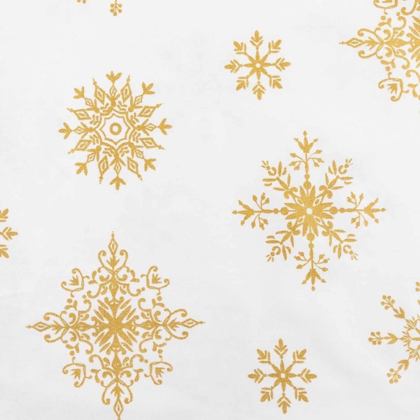 фото Скатерть "золотые снежинки", 149х300 см (7988068) этель