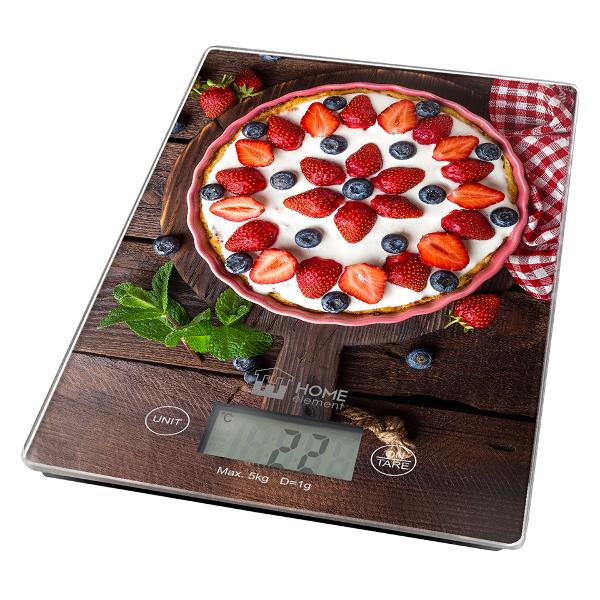 фото Кухонные весы he-sc935 ягодный пирог home element